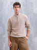 Slim Fit Casual Pullover | Beige
