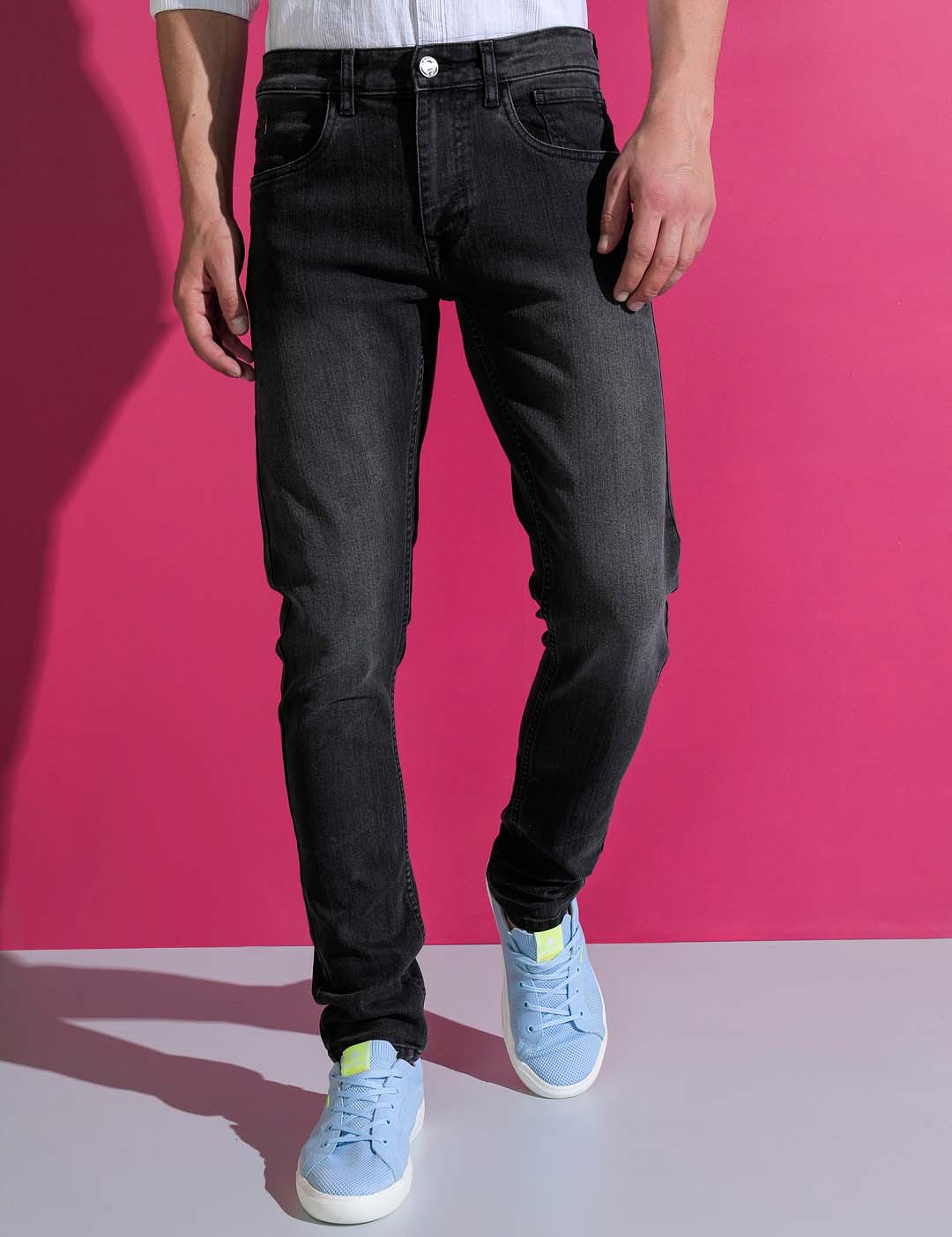 Black Washed Denim Jeans