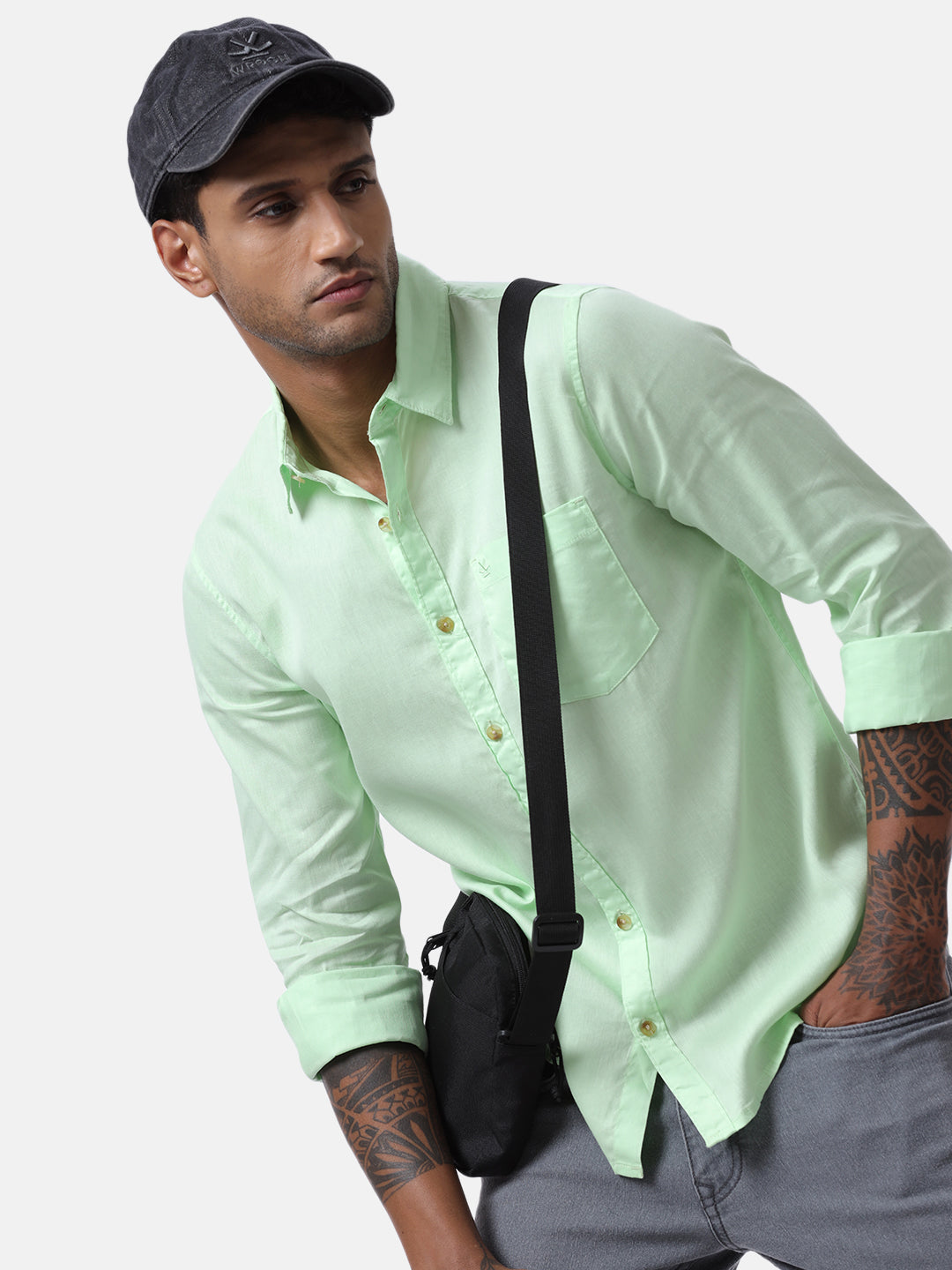 Green Glow Solid Shirt