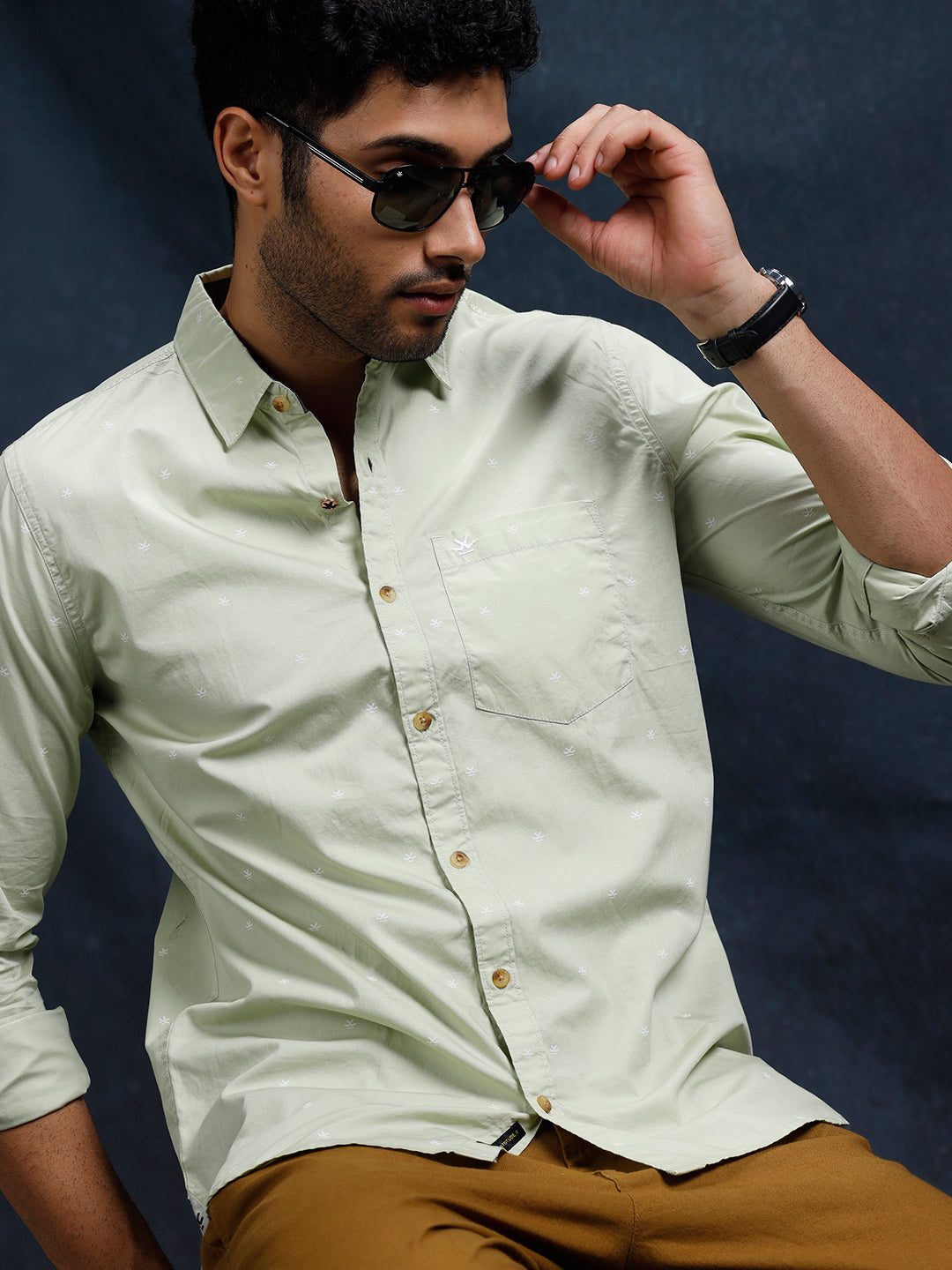 Printed Greens Casual Shirt