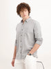 Slim Fit Checkered Shirt  | Grey