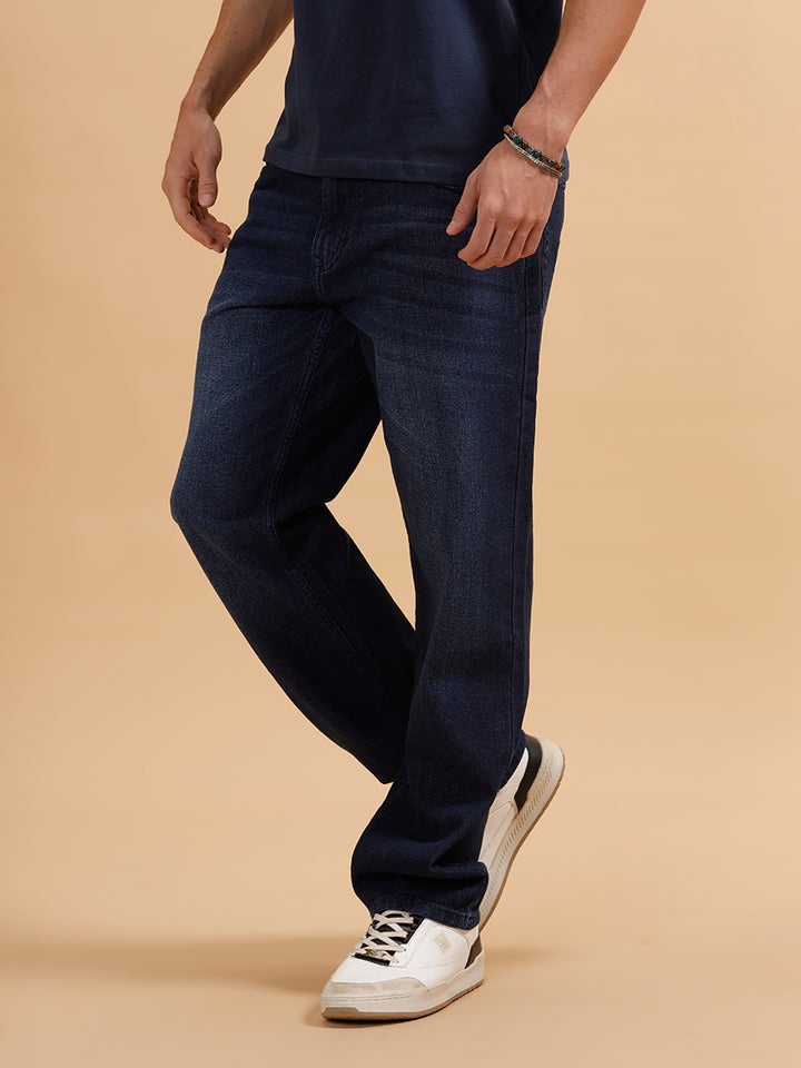 Light Fade Anti Fit Jeans | Dark Blue