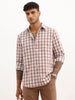 Classic Slim Fit Checkered Shirt | Rust