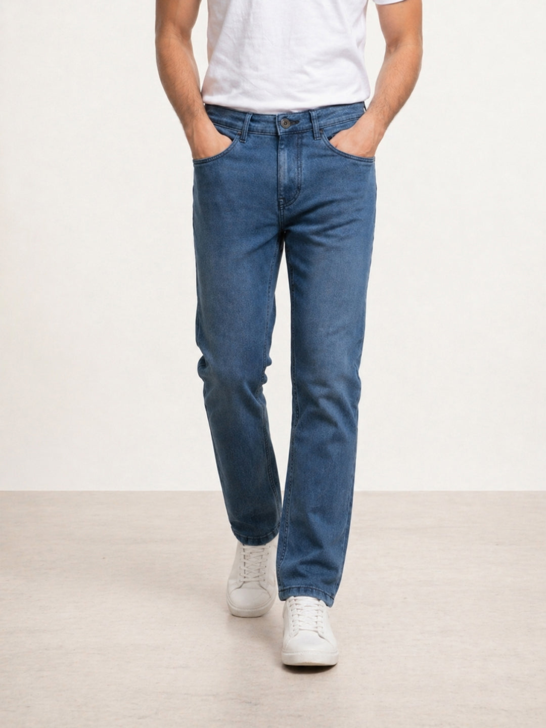 Solid Slim Fit Denim Jeans | Blue