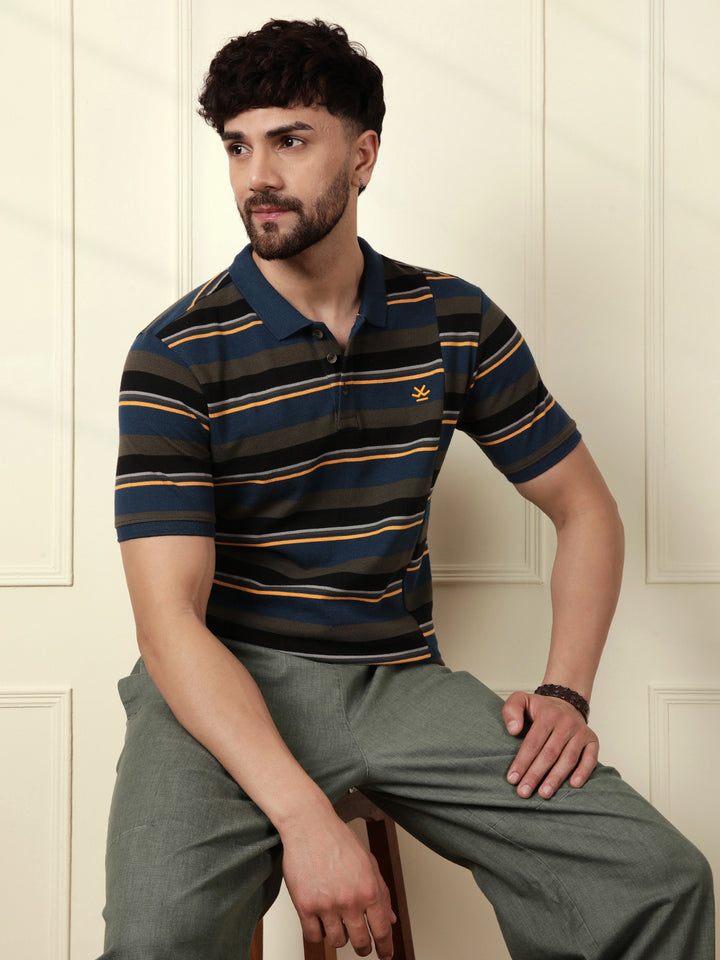 Pure Cotton Yarn Dyed Polo | Dark Blue