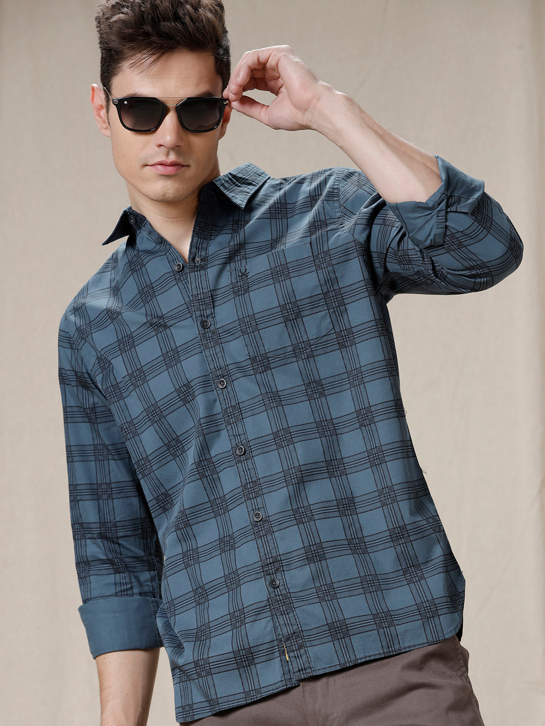 Checks & Lines Cotton Shirt