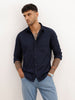 Solid Regular Fit Full Sleeve Shirt | Navy Blue | WWSH0842MAZ