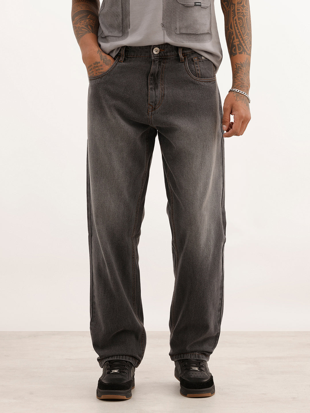 Faded Anti Fit Denim Jeans | Grey