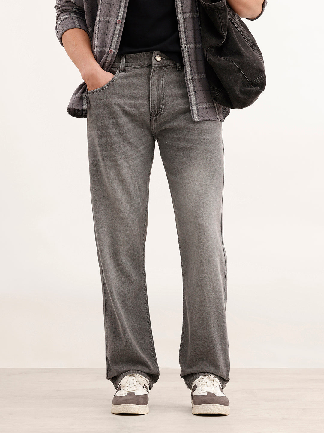 Faded Anti Fit Denim Jeans  | Grey