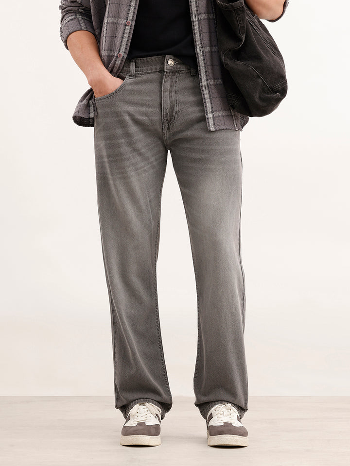 Faded Anti Fit Denim Jeans  | Grey
