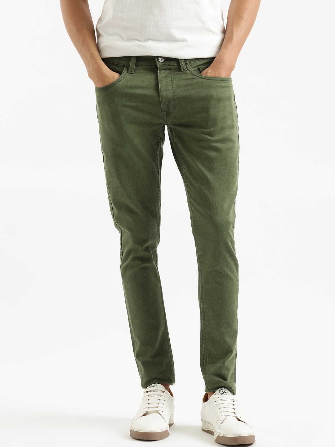 Olive Green Classic Jeans