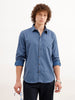 Solid Regular Fit Full Sleeves Shirt | Dark Blue