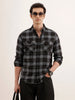 Textured Regular Fit Double Pocket Shirt | Black