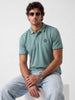 Slim Fit Tipping Collar Polo T-Shirt | Green