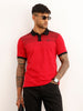 Regular Fit Placement Printed Polo T-Shirt | Red