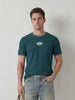 Men’s Retro Popcorn Textured Slim Fit T-Shirt | Dark Blue