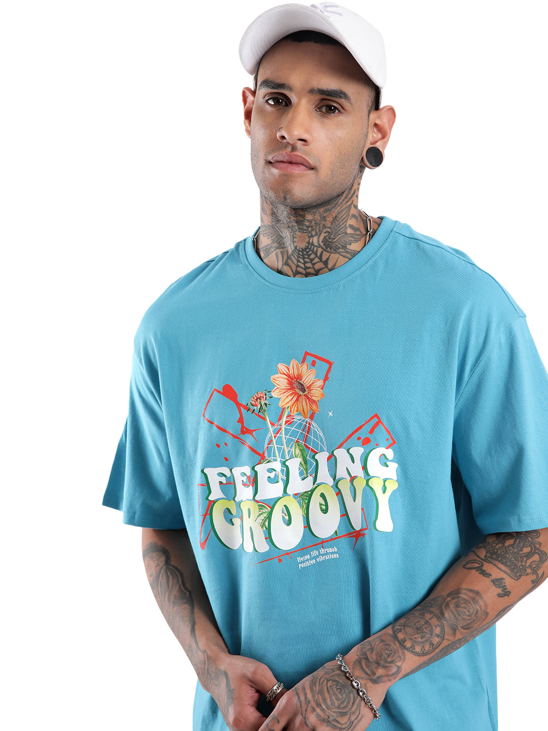 Feeling Groovy Teal T-Shirt