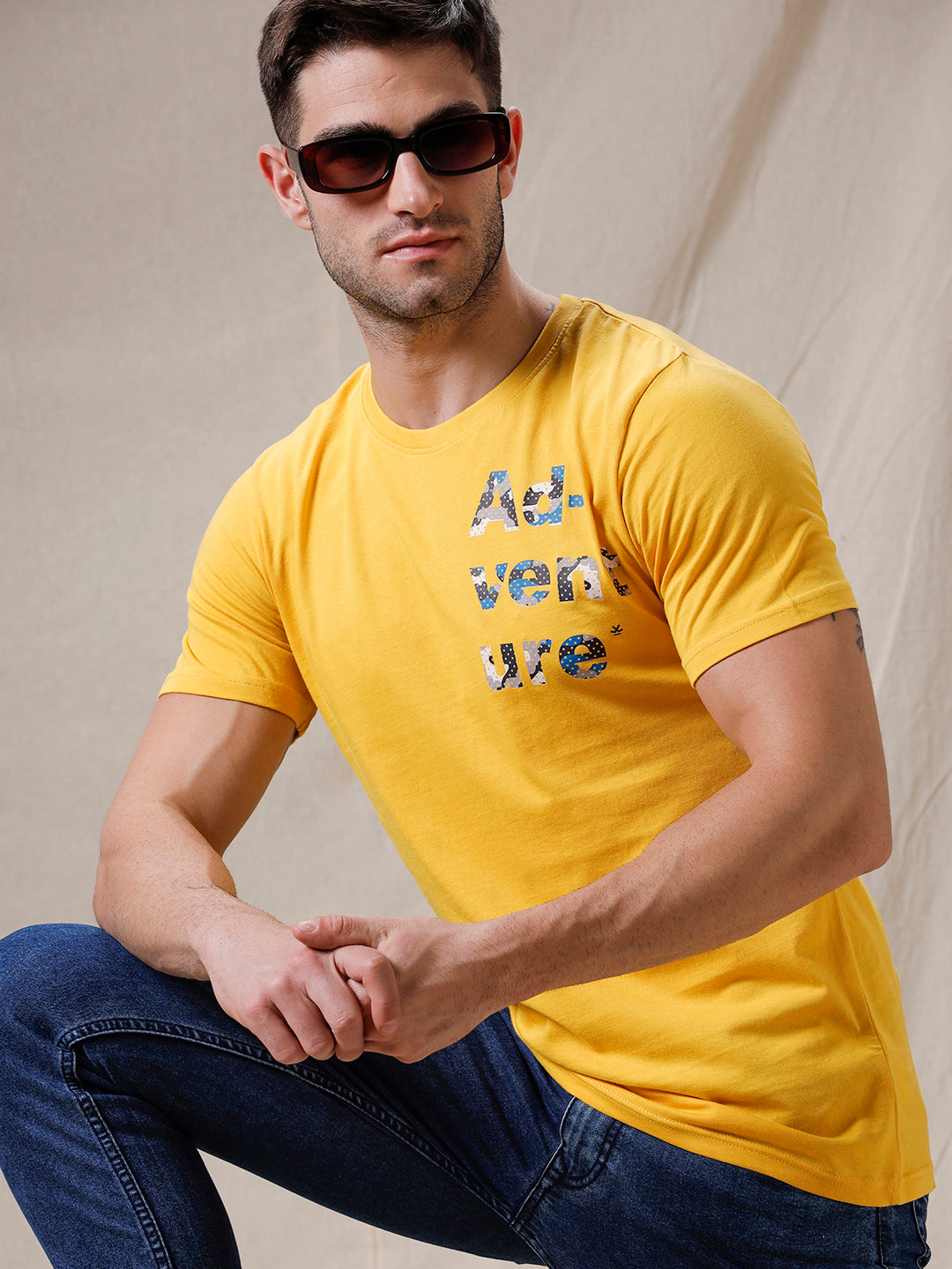 Adventure Print Yellow T-Shirt
