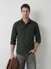 Contemporary Double Pocket Slim fit shirt | Dark Green