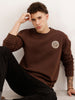 Comfort Fit Foil Printed Sweatshirt | Brown | WSS02FSCM1330S