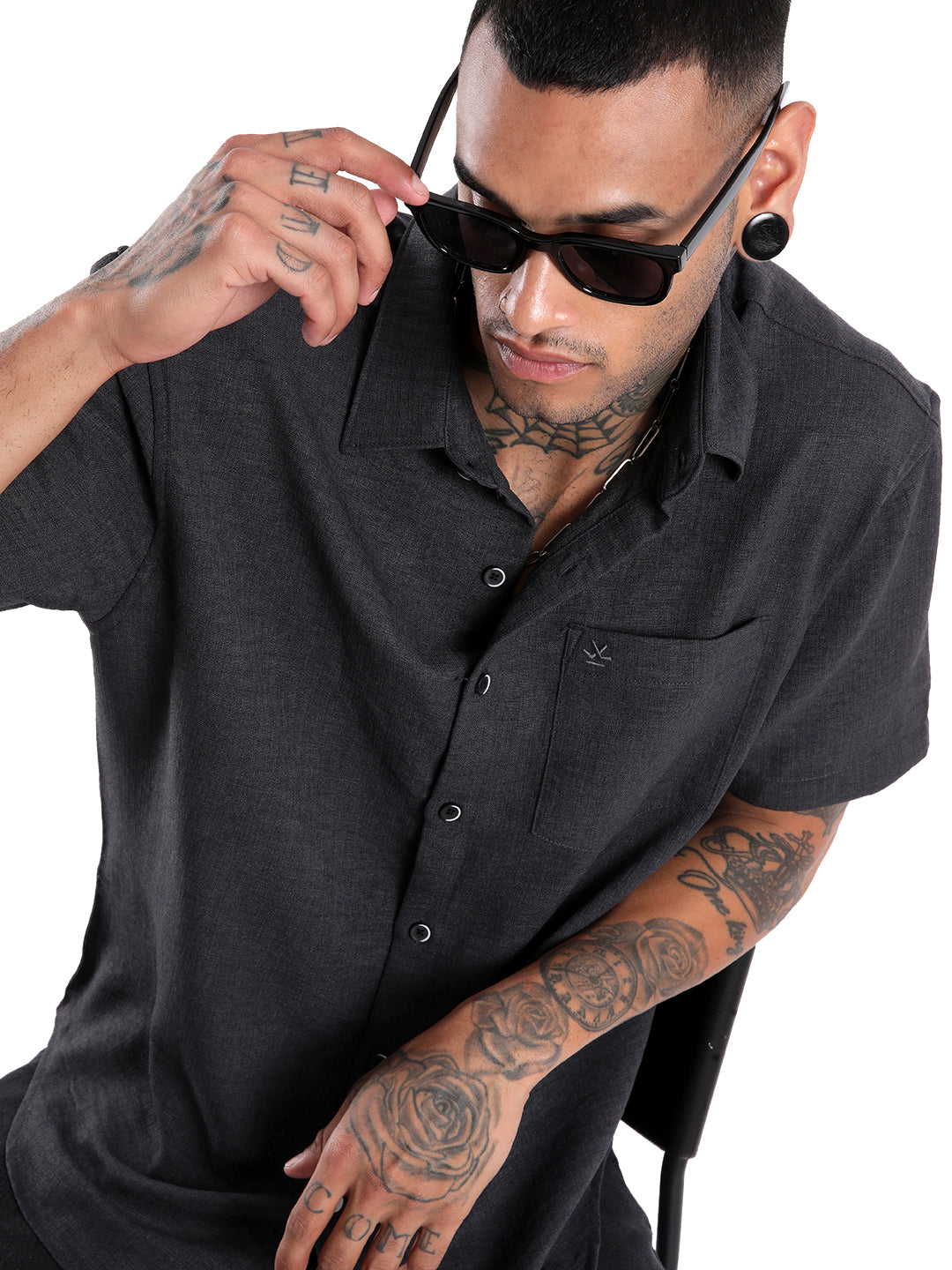 Charcoal Grey Short Sleeve Shirt