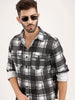 Classic Double Pocket Checkered Shirt | Black