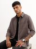 Solid Regular Fit Full Sleeve Shirt | Dark Grey
