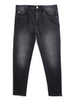 Skinny Cropped Washed Charcoal Jeans