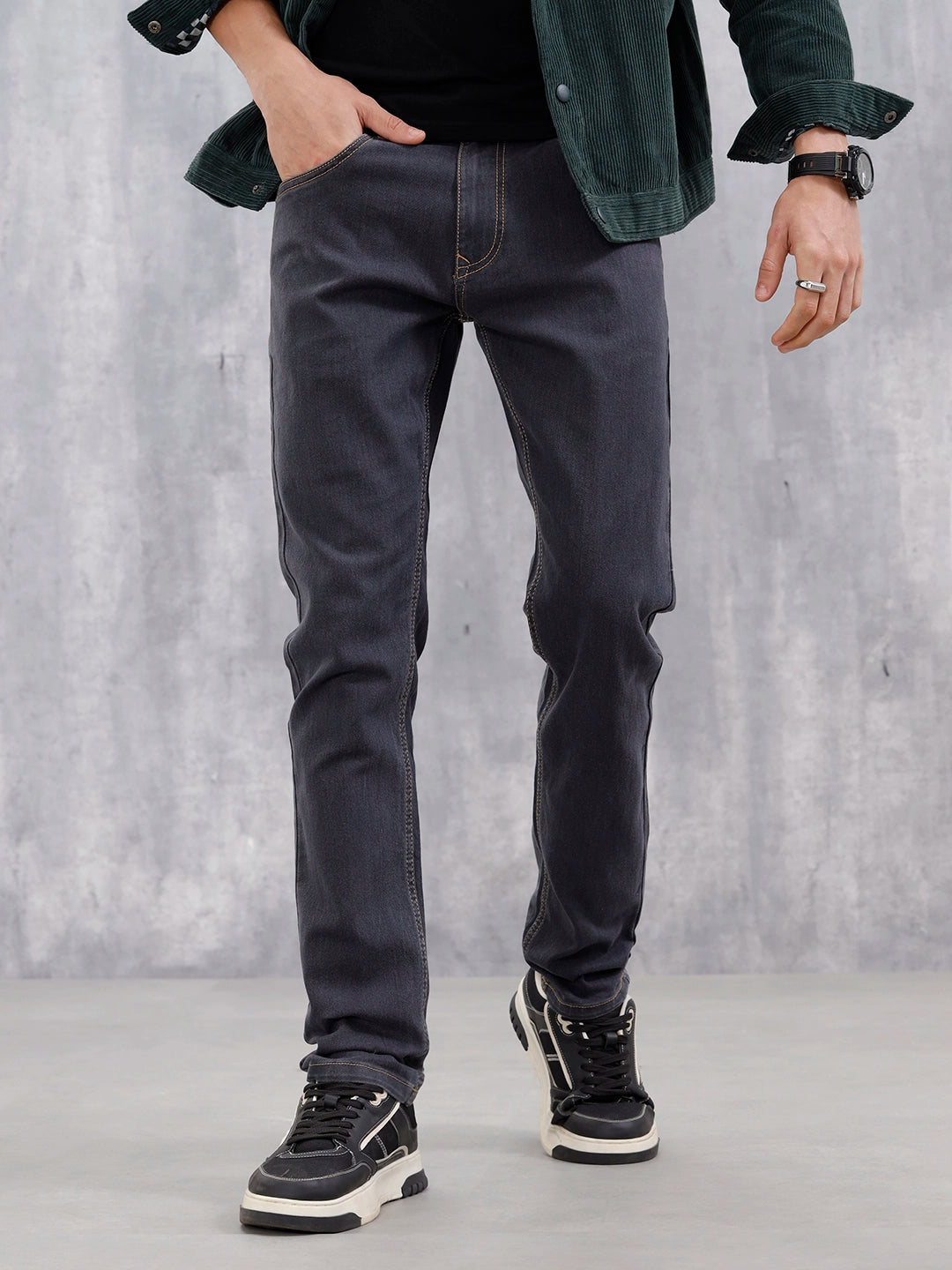 Men's Casual Slim Fit Jeans | Grey