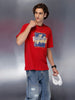 Men’s pop graphic red cotton T-shirt | Red