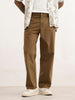 Solid Loose Fit Trouser | Olive
