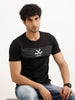Slim Fit Placement Printed T-Shirt | Black