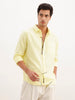 Solid Relaxed Fit Textured Shirt | Yellow