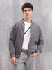 Suede Bomber Jacket I Grey