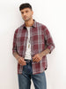 Regular Fit Checkered Shirt | Wine