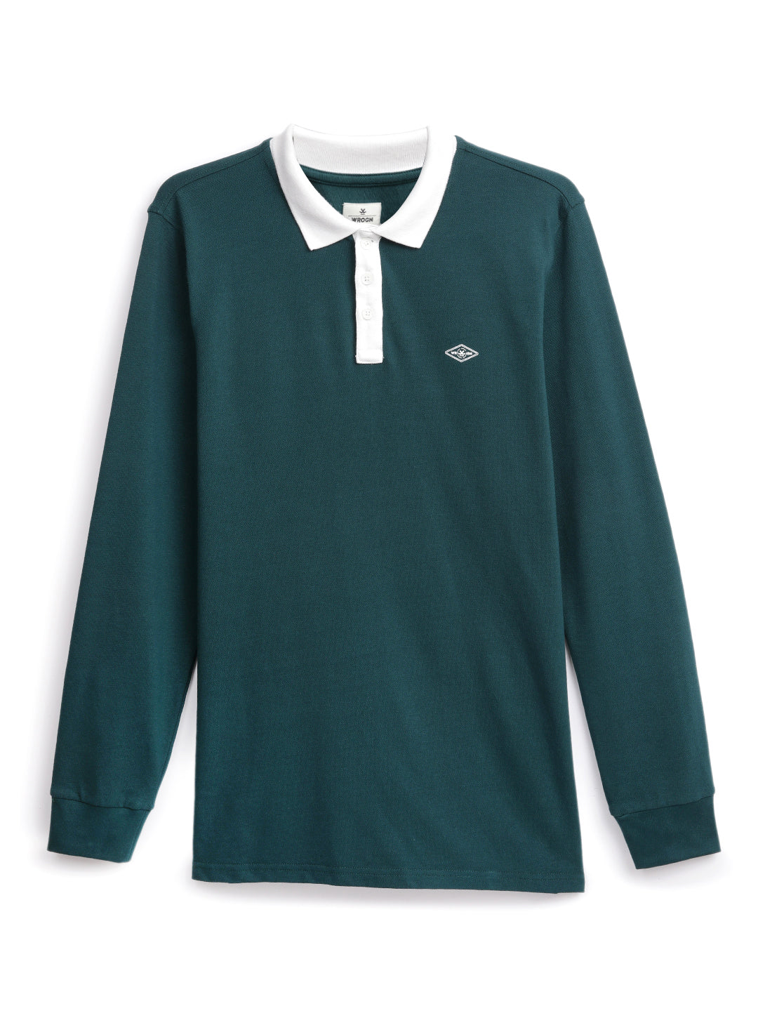 Premium Green Long Sleeve Polo T-Shirt