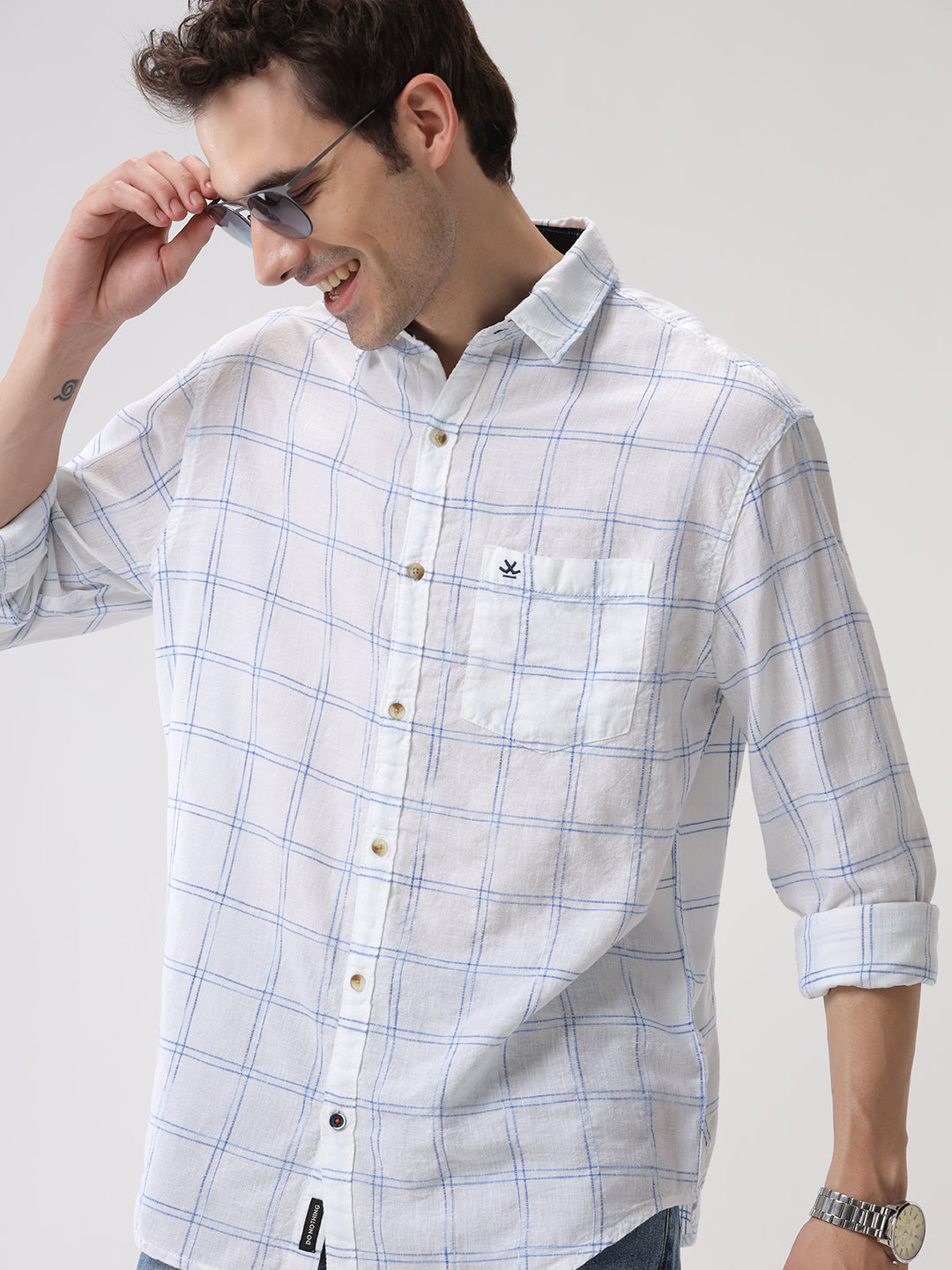 Blue Checks Plaid Shirt