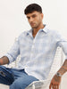Regular Fit Checkered Full Sleeve Shirt | Light Blue | WWSH9091F