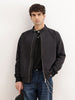 Solid Slim Fit Denim Jacket | Black | WNJK6339/NS