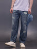 Heave Distress Loose Fit Jeans | Blue