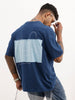 Classic Oversized Placement Printed T-Shirt | Dark Blue