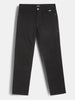 Solid Straight Fit Denim Jeans | Black