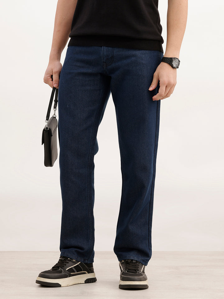 Anti Fit Faded Denim Jeans | Dark Blue
