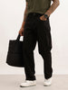 Solid Loose Fit Denim Jeans | Black