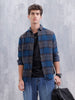 Heavy Herringbone Slim Fit Shirt | Blue
