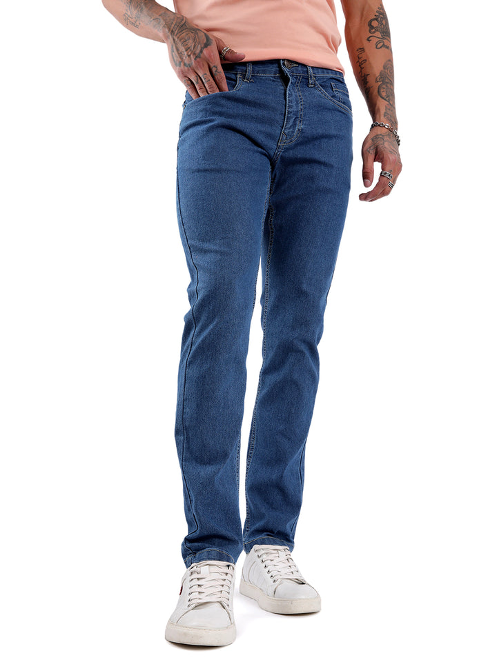 Sleek Slim Fit Blue Denims