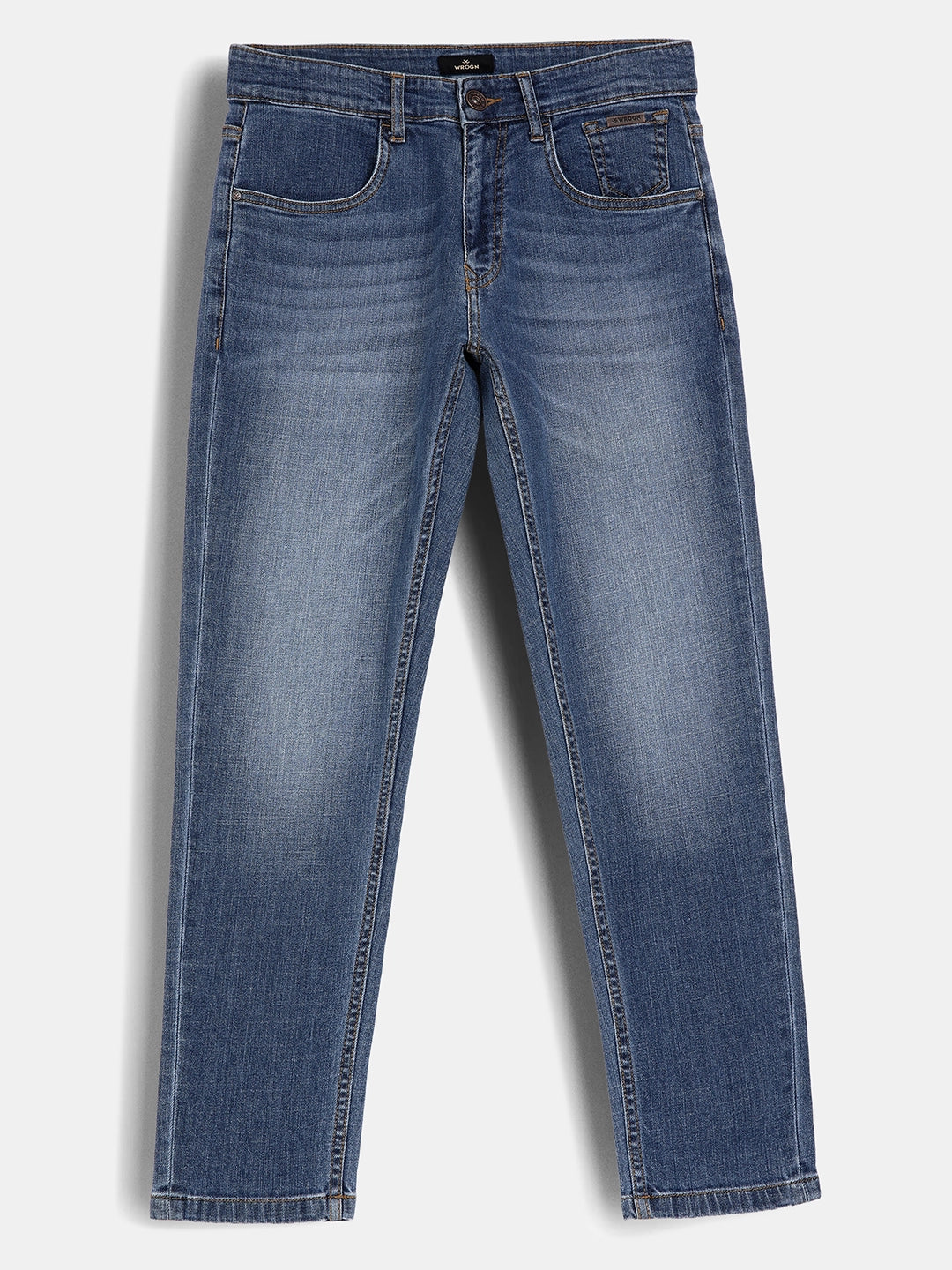 Faded Skinny Crop Denim Jeans | Light Blue