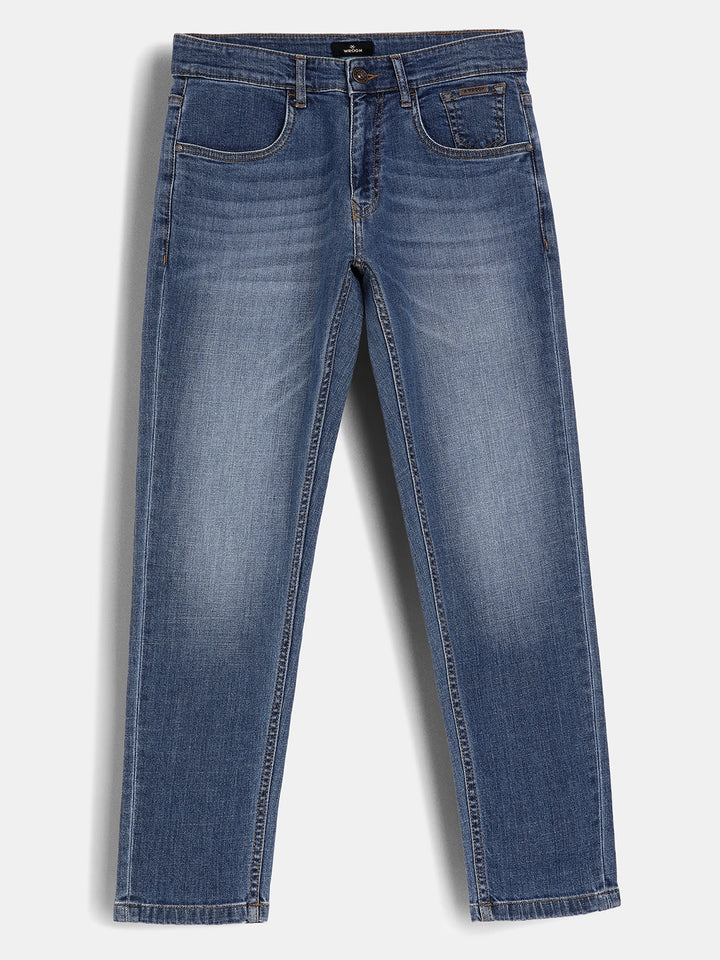 Faded Skinny Crop Denim Jeans | Light Blue