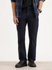 Solid Straight Fit Trouser | Navy Blue