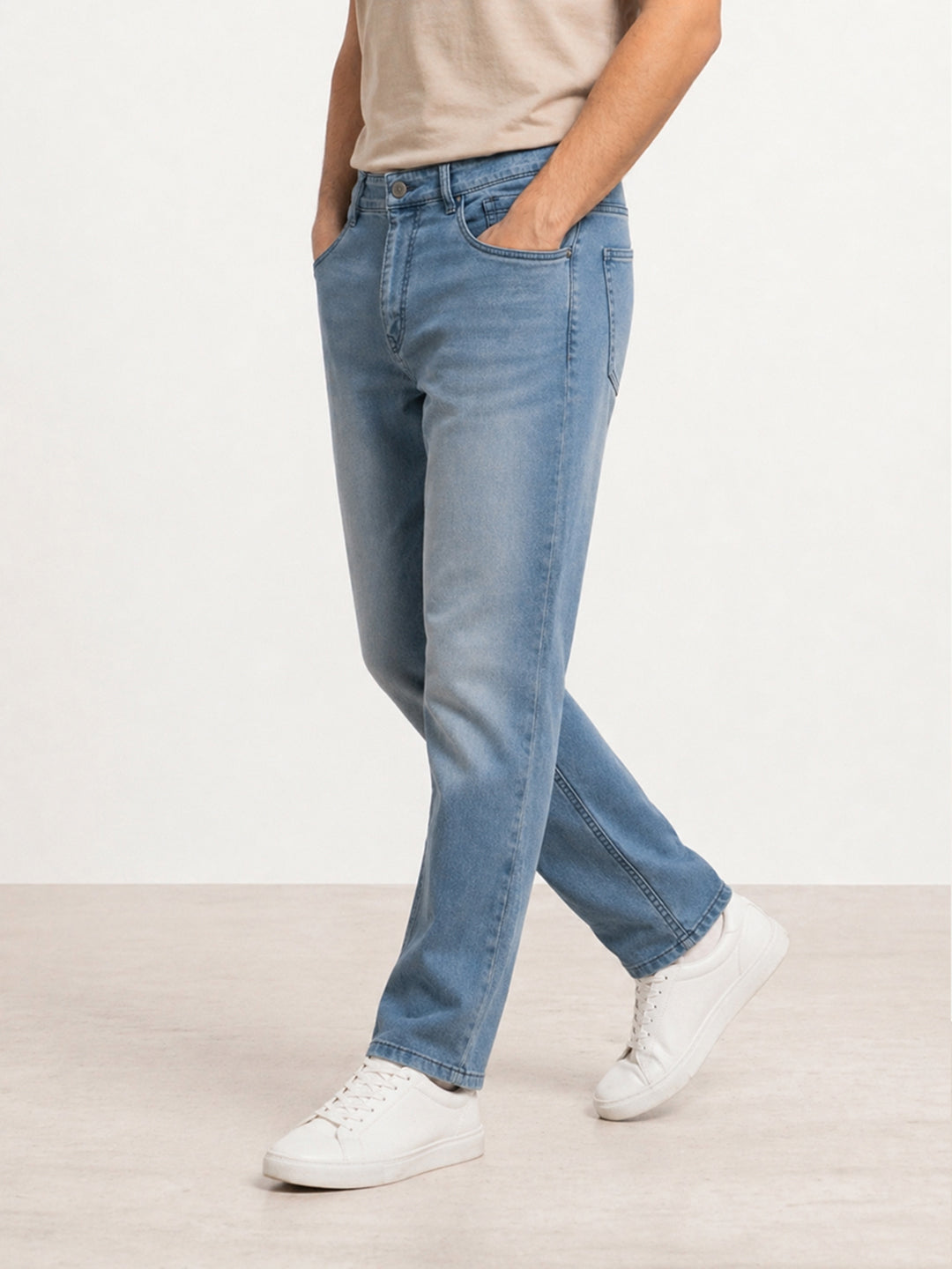 Faded Anti Fit Denim Jeans | Light Blue
